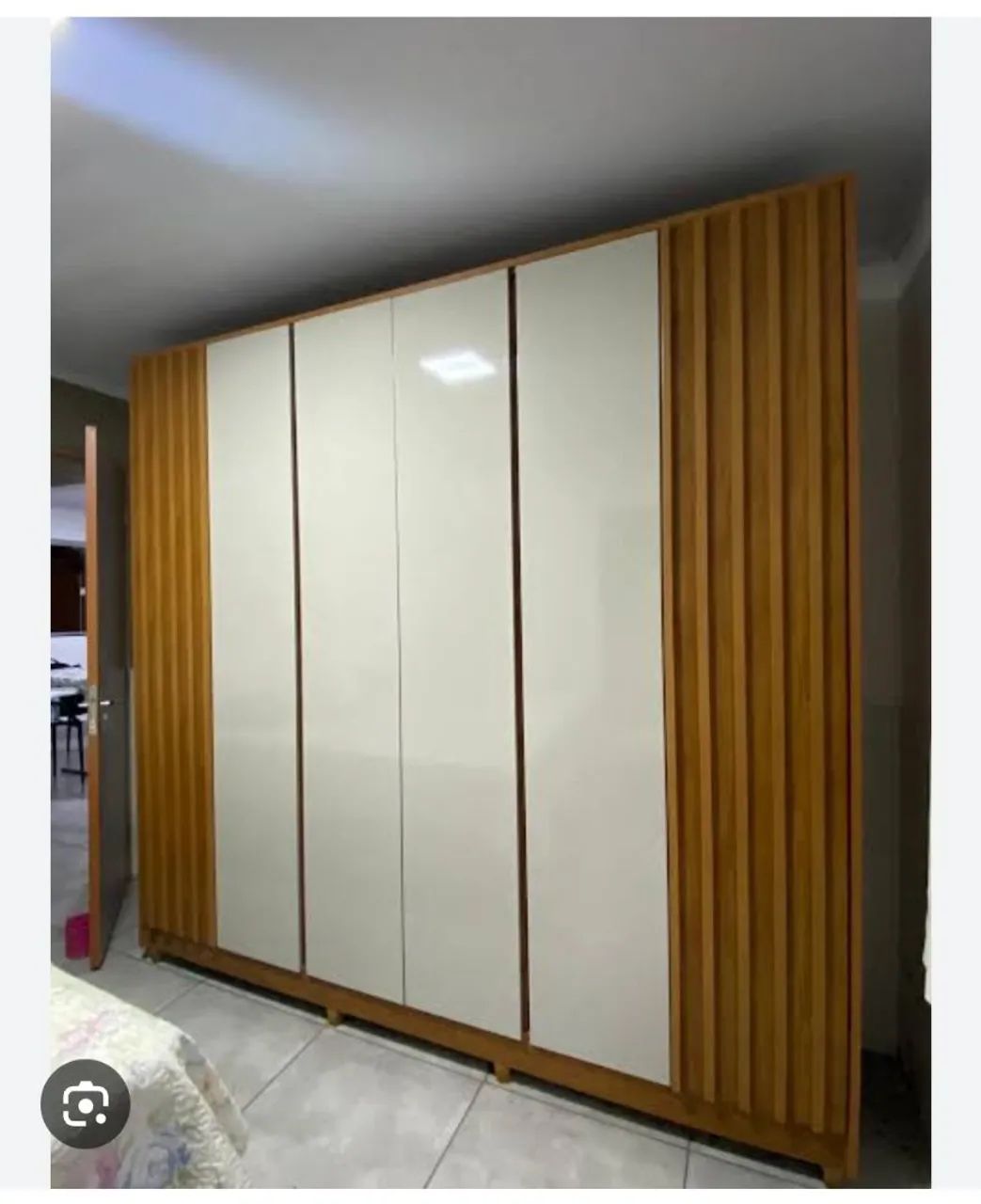 Guarda roupas roupeiro ripado 2,44m pronta entrega  - Foto 4