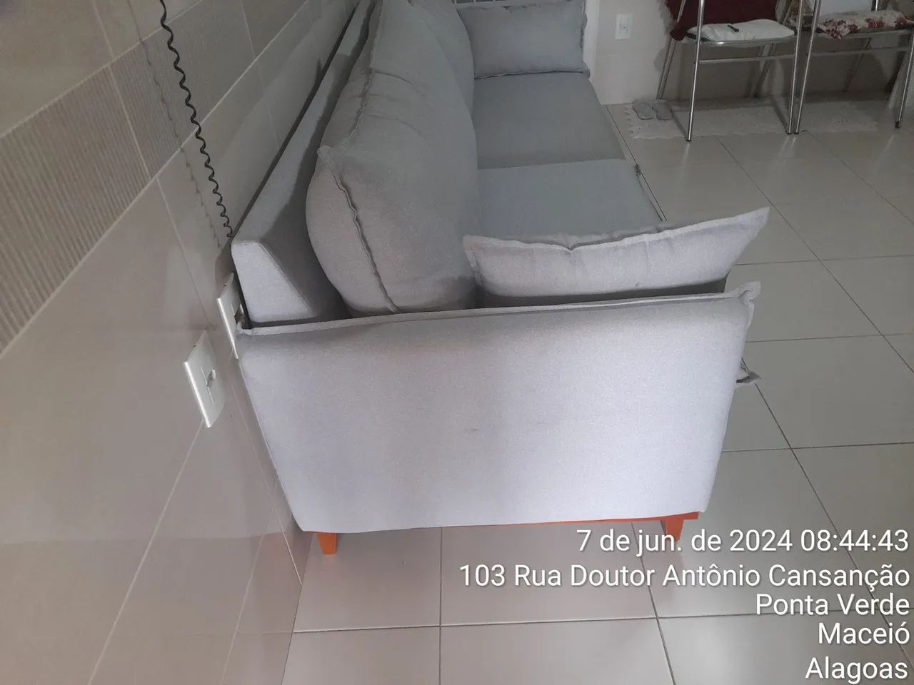 SOFA 03 LUGARES EM LINHO - Foto 2