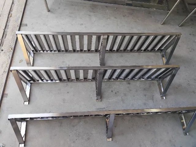 Prateleira Inox Parede 1,10x0,30m Reforçada