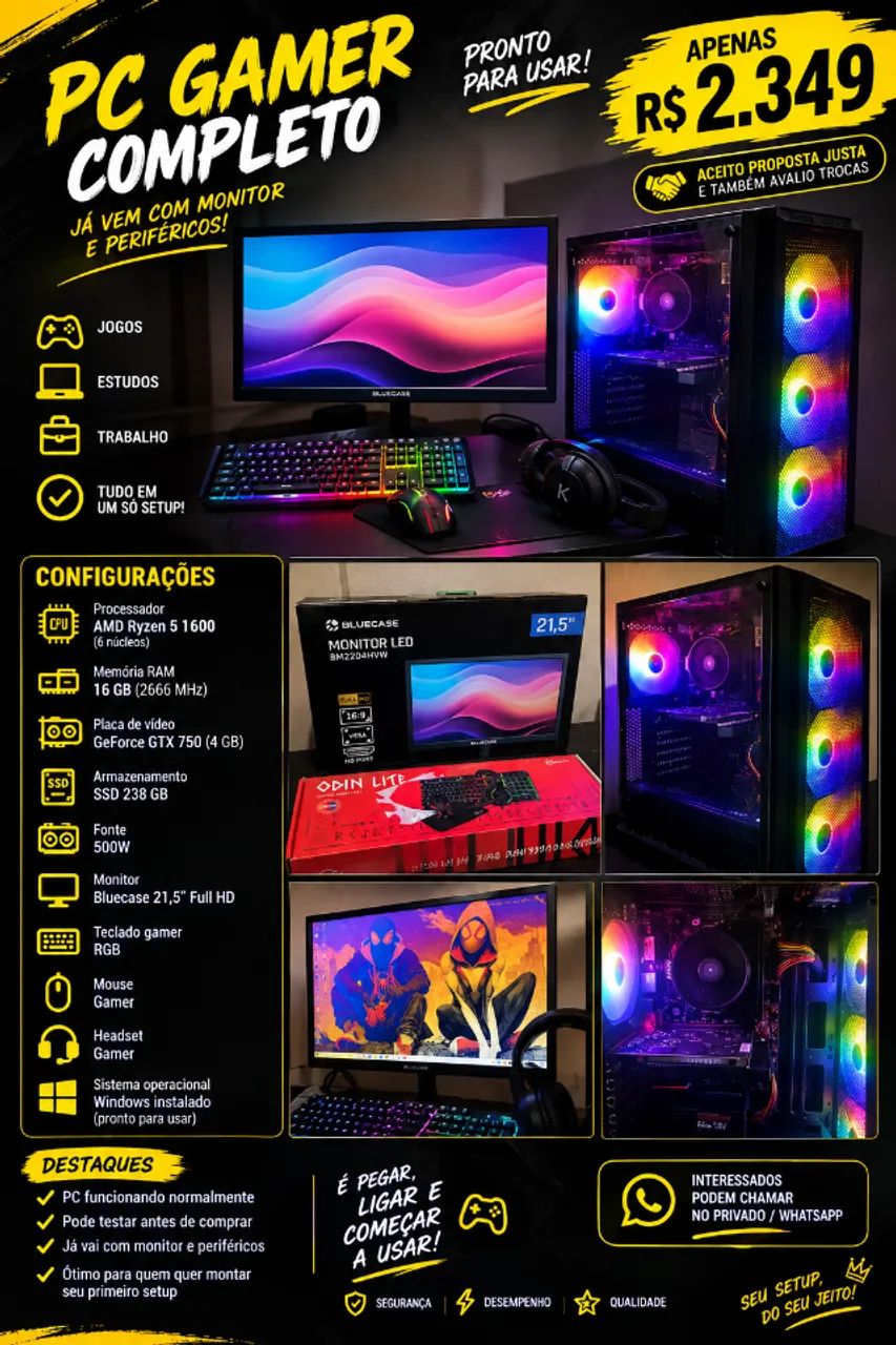PC GAMER A VENDA 