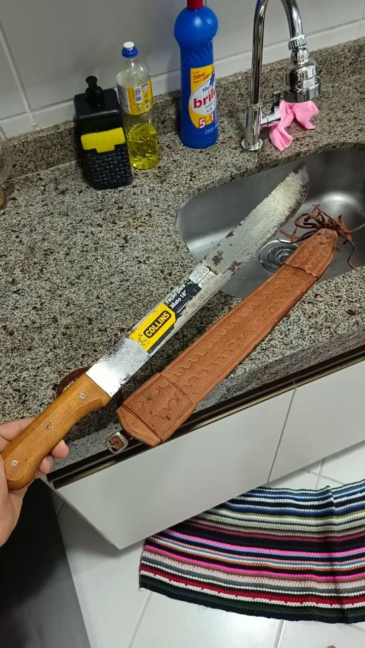 Facão 18 Polegadas com Bainha de Couro