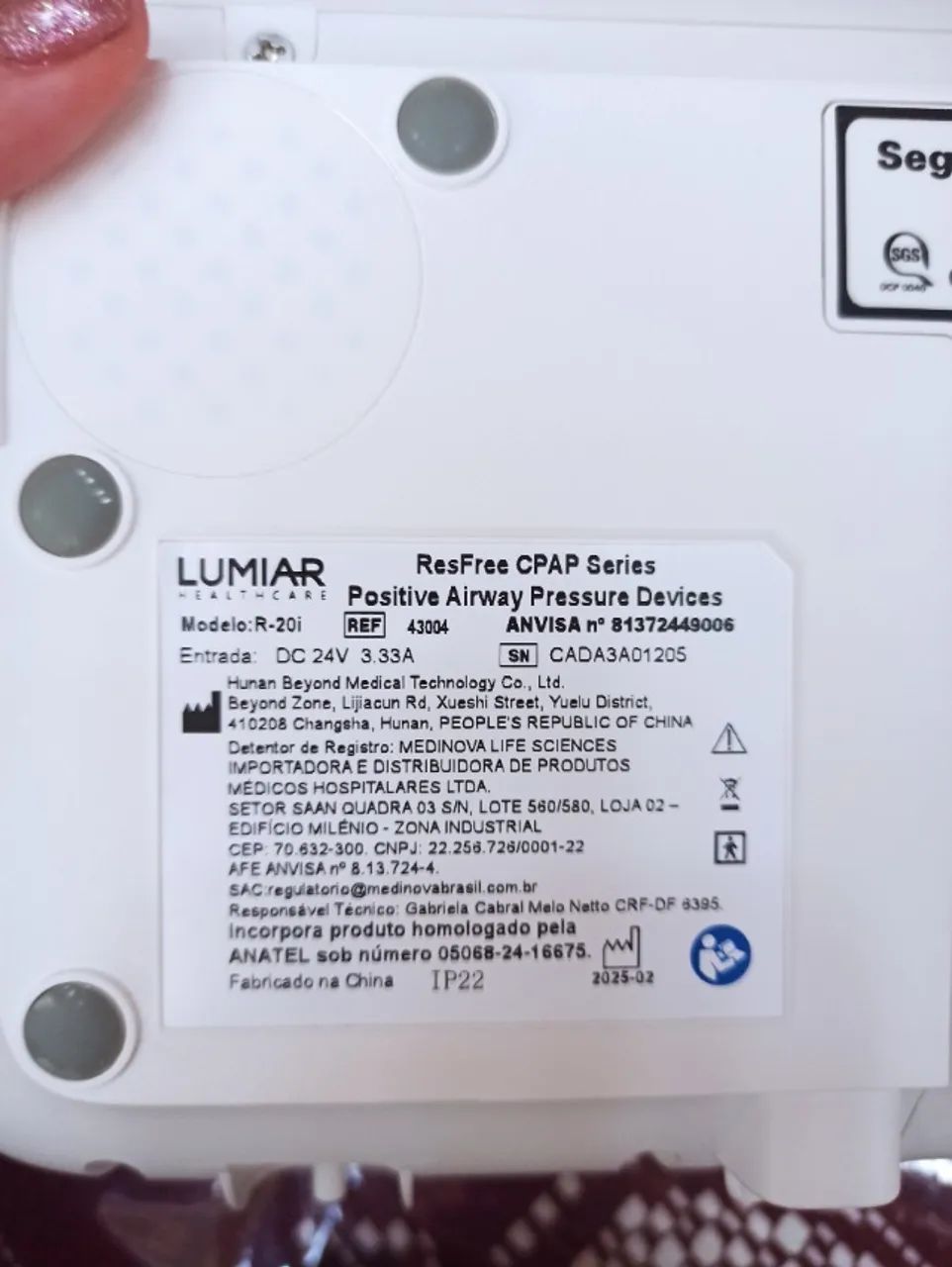 CPAP Automático Lumiar R-20i - Foto 3