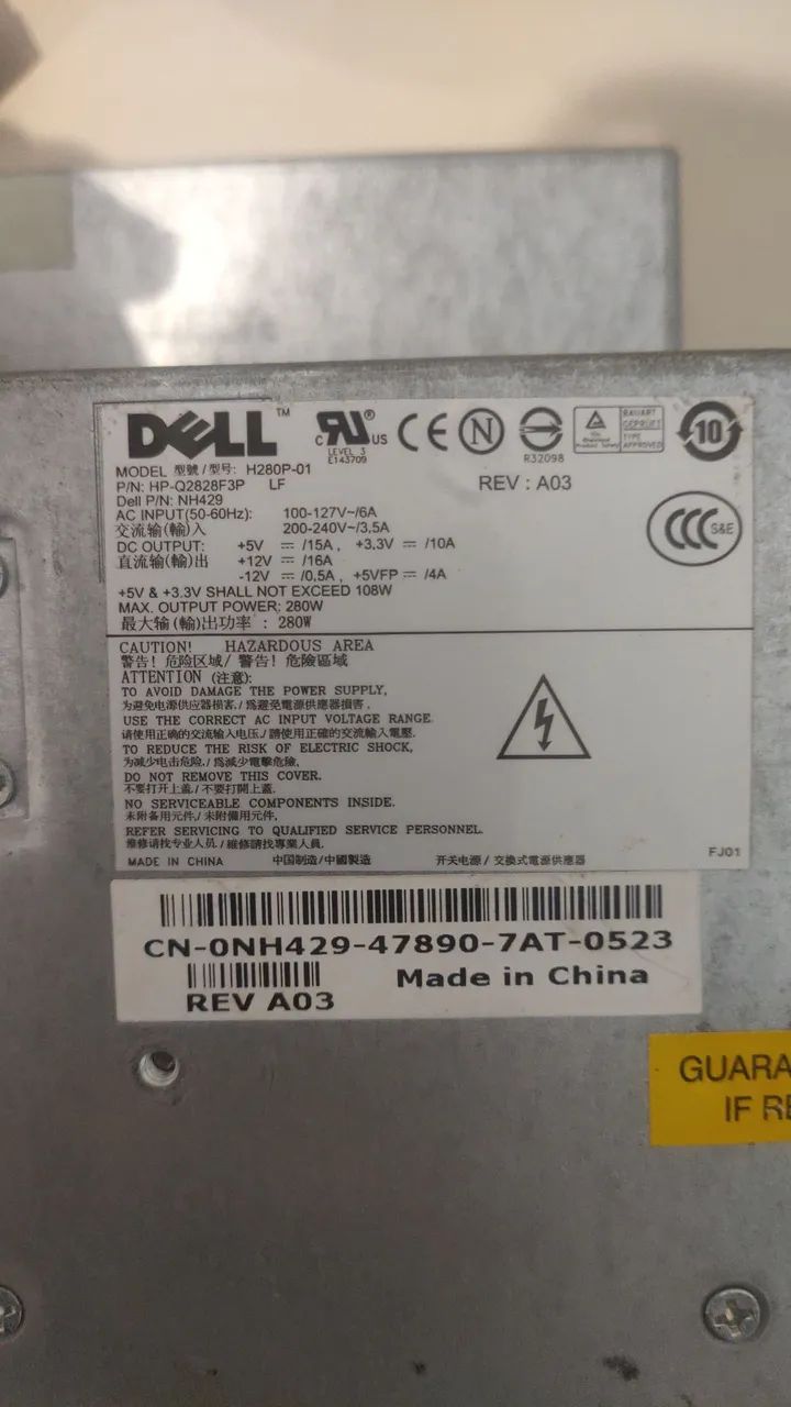 Fonte para Pc Dell Optiplex 330 Original  - Foto 3
