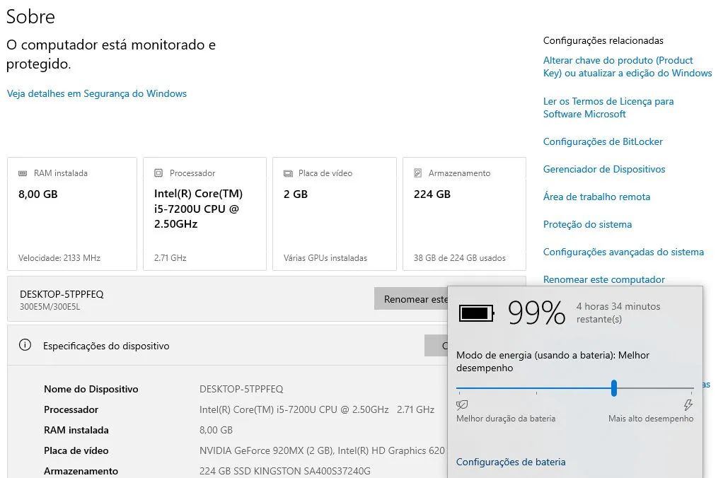 Notebook Samsung i5 / NVidia , 8GB, SSD 240GB - Foto 2