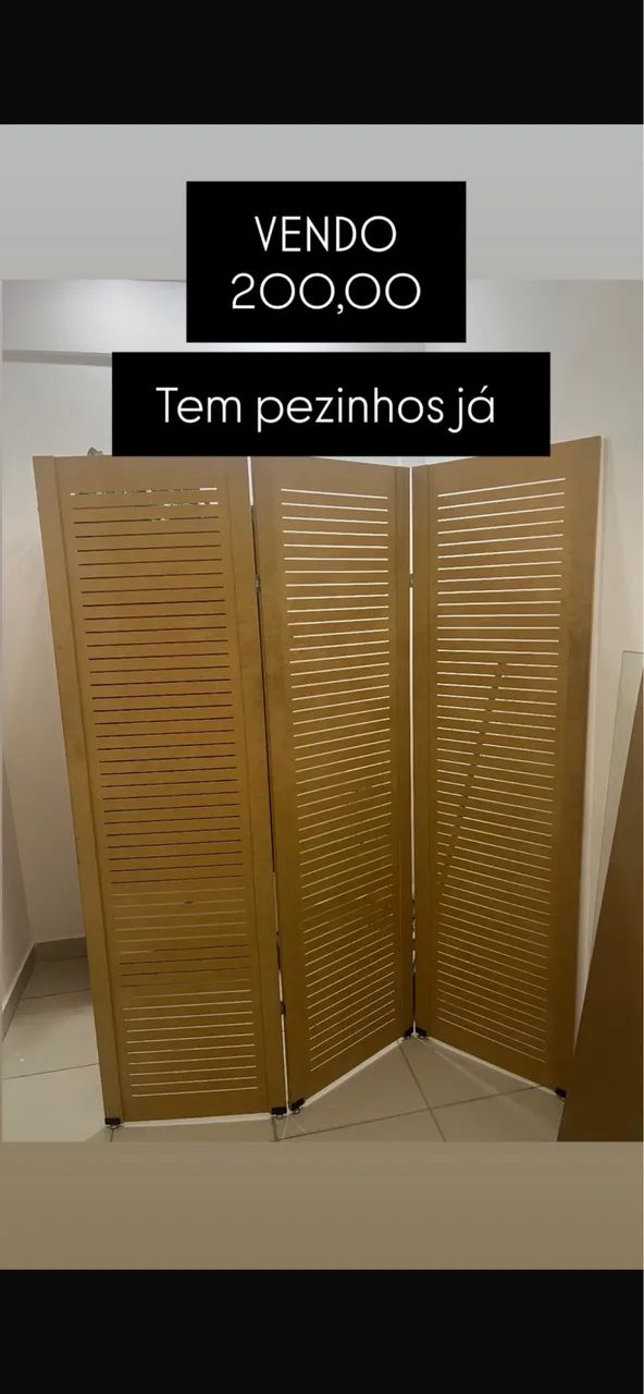 Biombo 3 partes com pezinho  - Foto 2