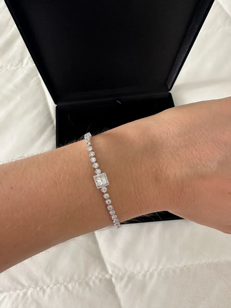 Pulseira Riviera Moissanite com Zircônia 18 cm - Foto 2