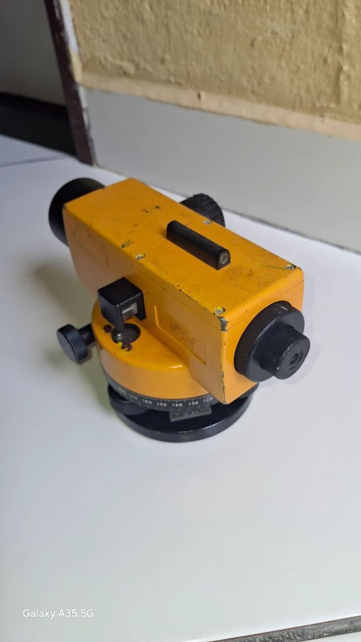 Nivel óptico topografia e Mira de alumínio 