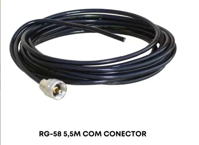 Cabo Antena Radio Px py Rg-58 5,5m Conector Macho Uhf - Foto 3