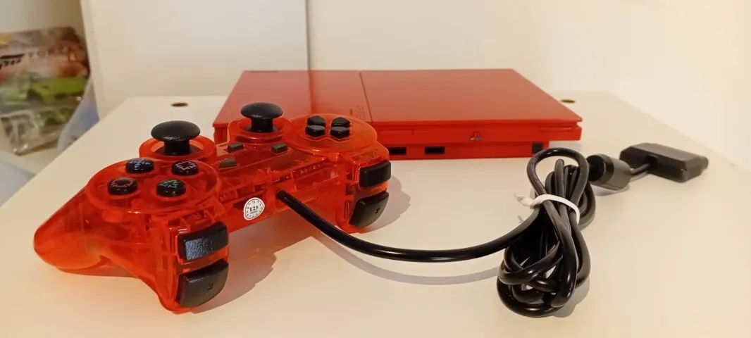 CONSOLE PS2 SLIM VERMELHO COM OPL SEM CX - Foto 3
