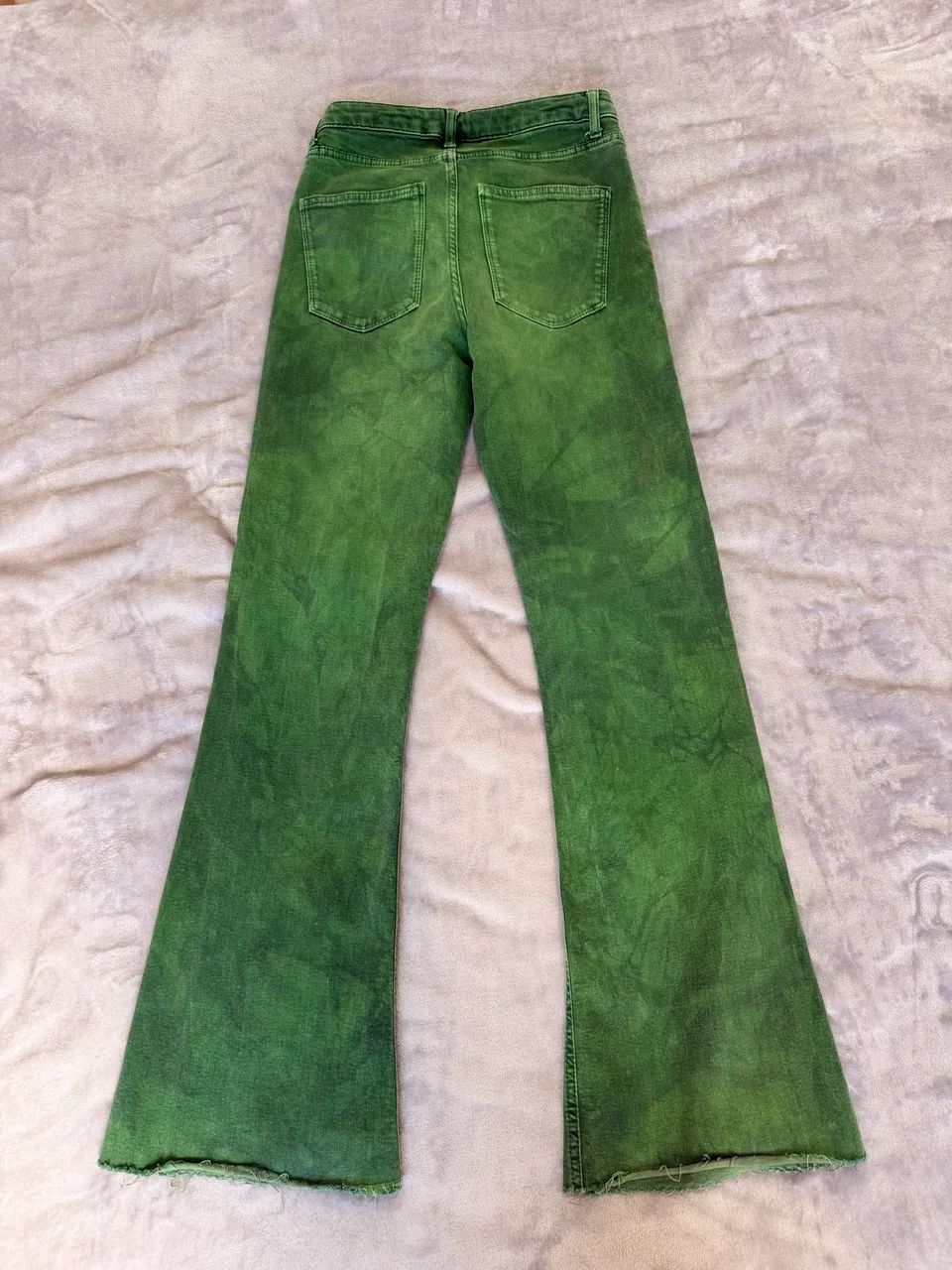 Calça jeans verde Zara - Foto 4