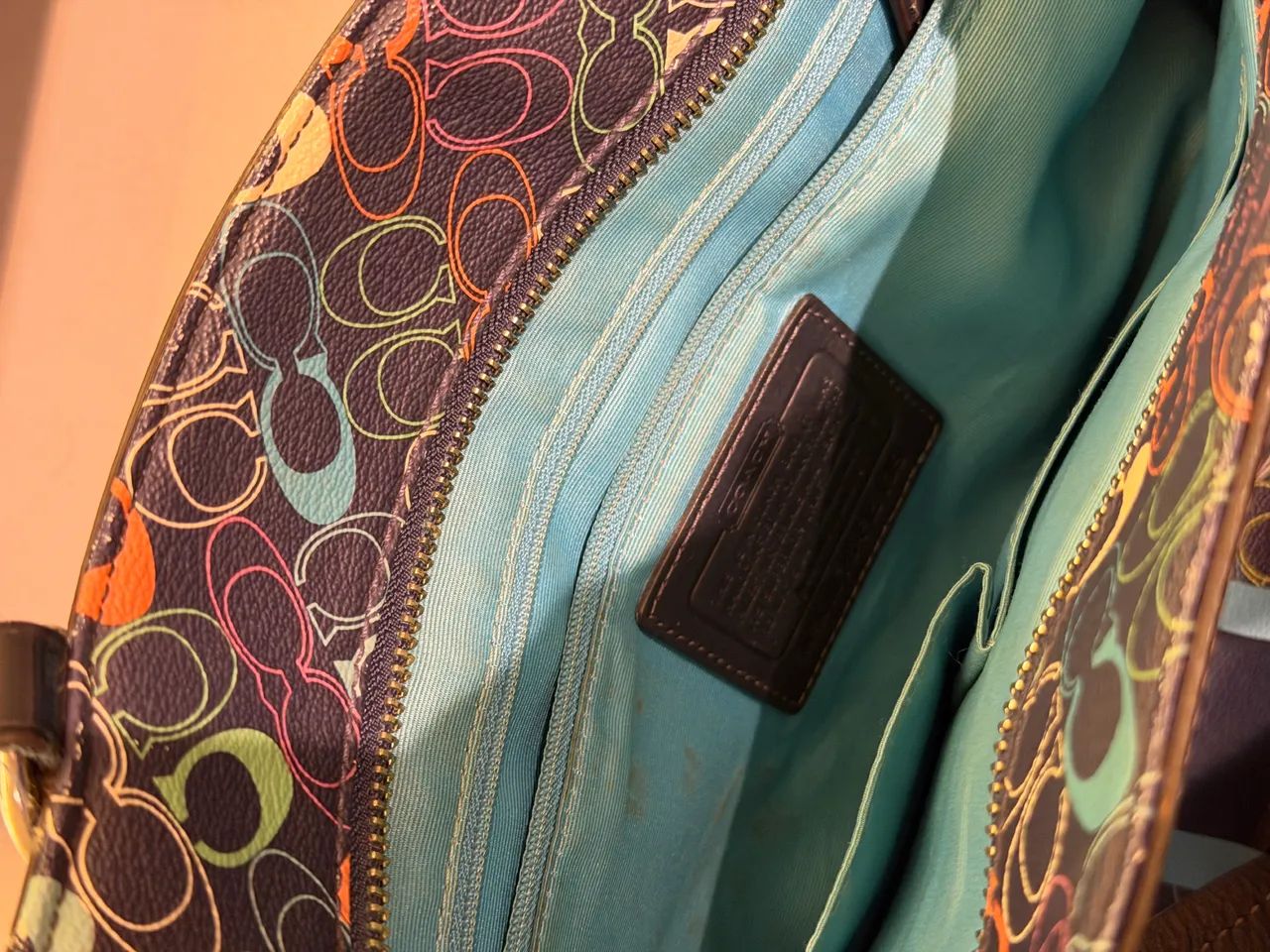 Bolsa Tote Coach Colorida - Foto 2