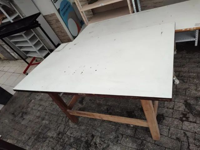 Mesa de Trabalho - Reforçada - Madeira - Foto 2