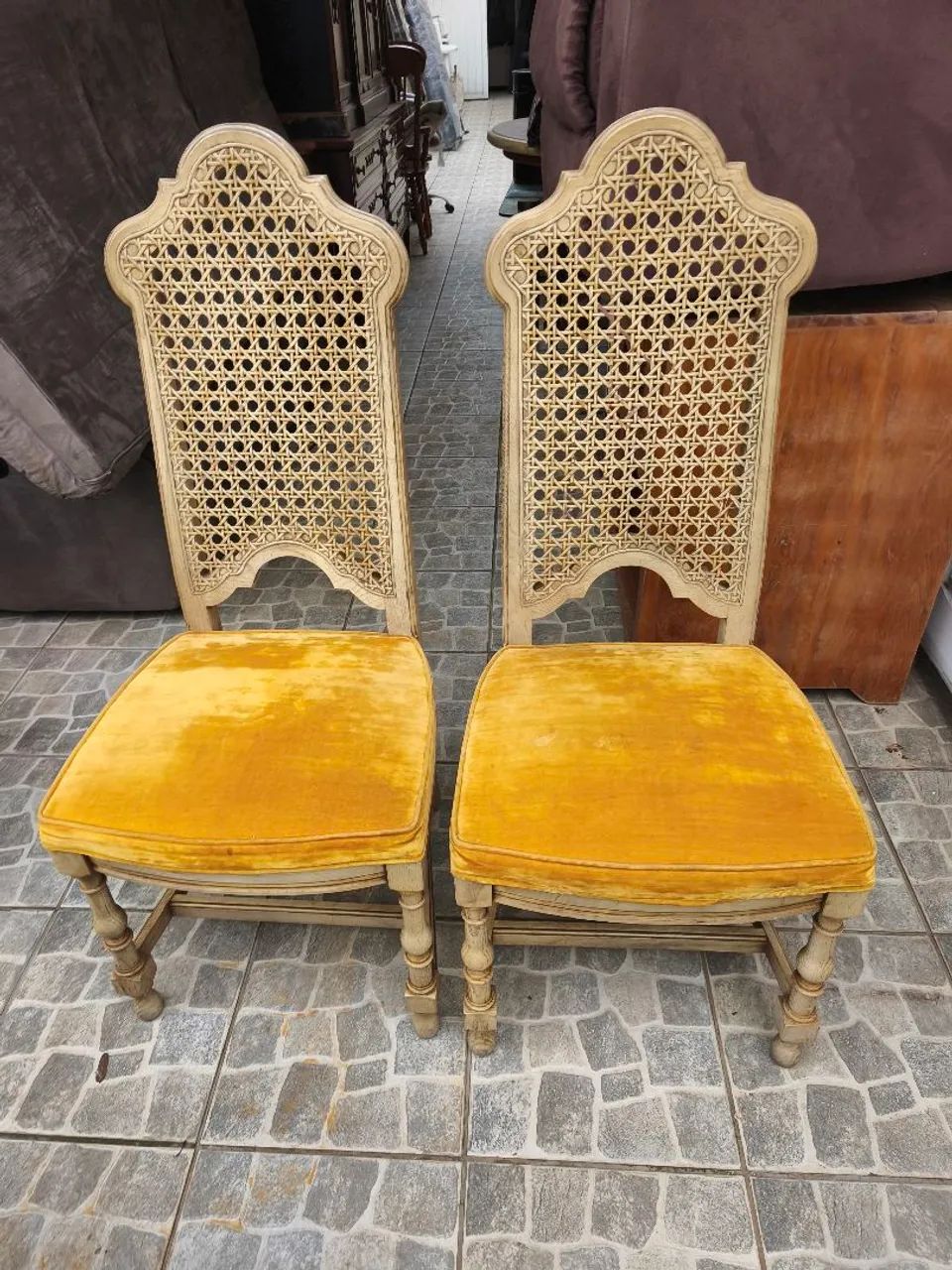 Par de cadeiras antigas colônial  - Foto 4