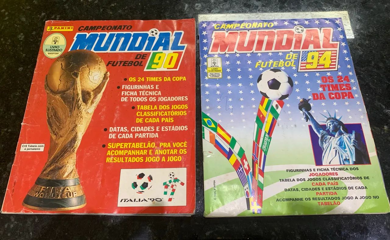Álbum Copa Panini 90 e 94 - Perfeitos - Foto 2