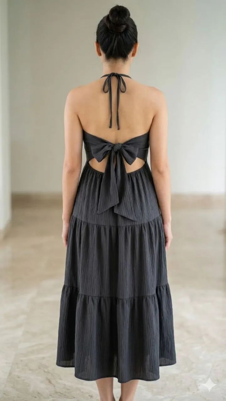 Modas mali vestido Midi frente única 