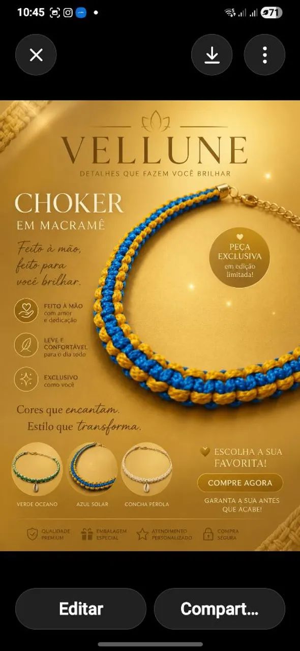 Choker em macramê  - Foto 2