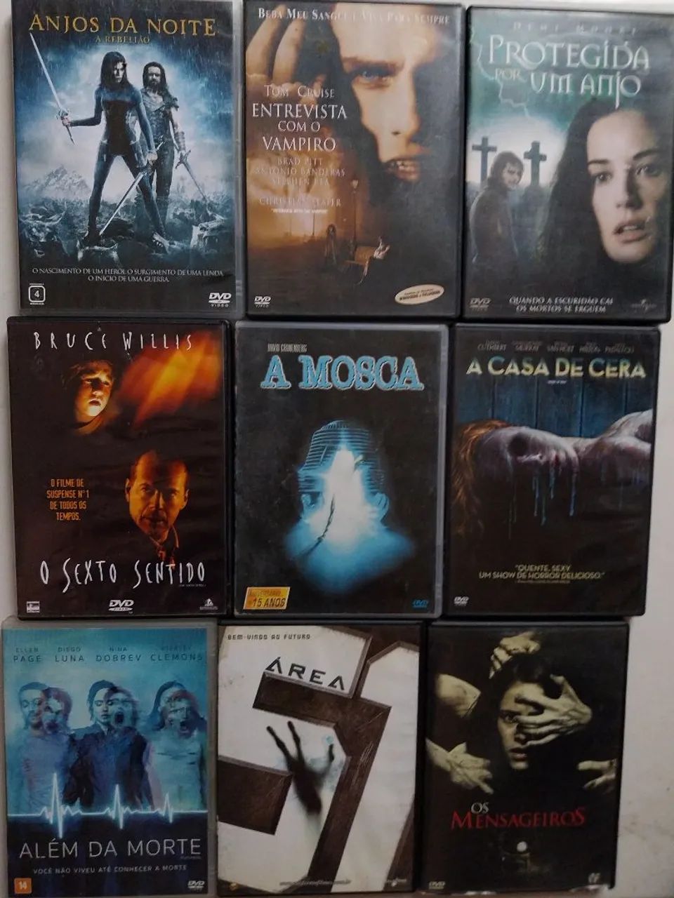 9 DVDs DE TERROR TUDO R$50
