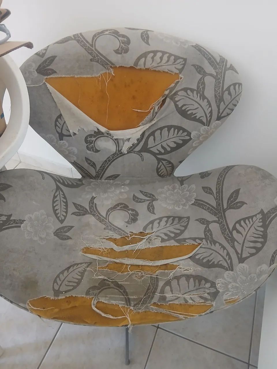 Duas Poltronas giratória modelo borboleta com base em inox. - Foto 2