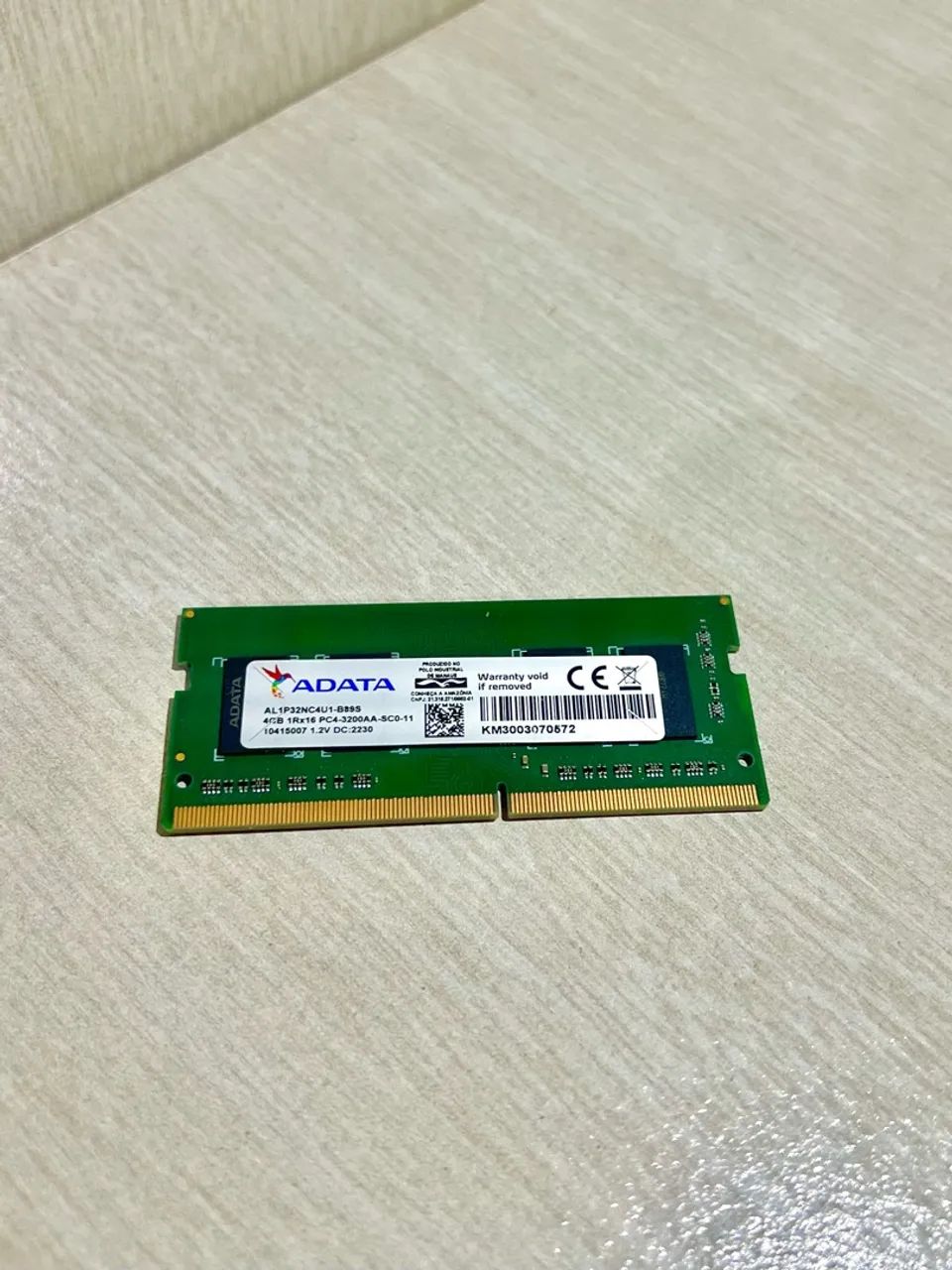 Memória RAM 4GB DDR4 ADATA 3200MHz SO-DIMM para Notebook - Foto 2