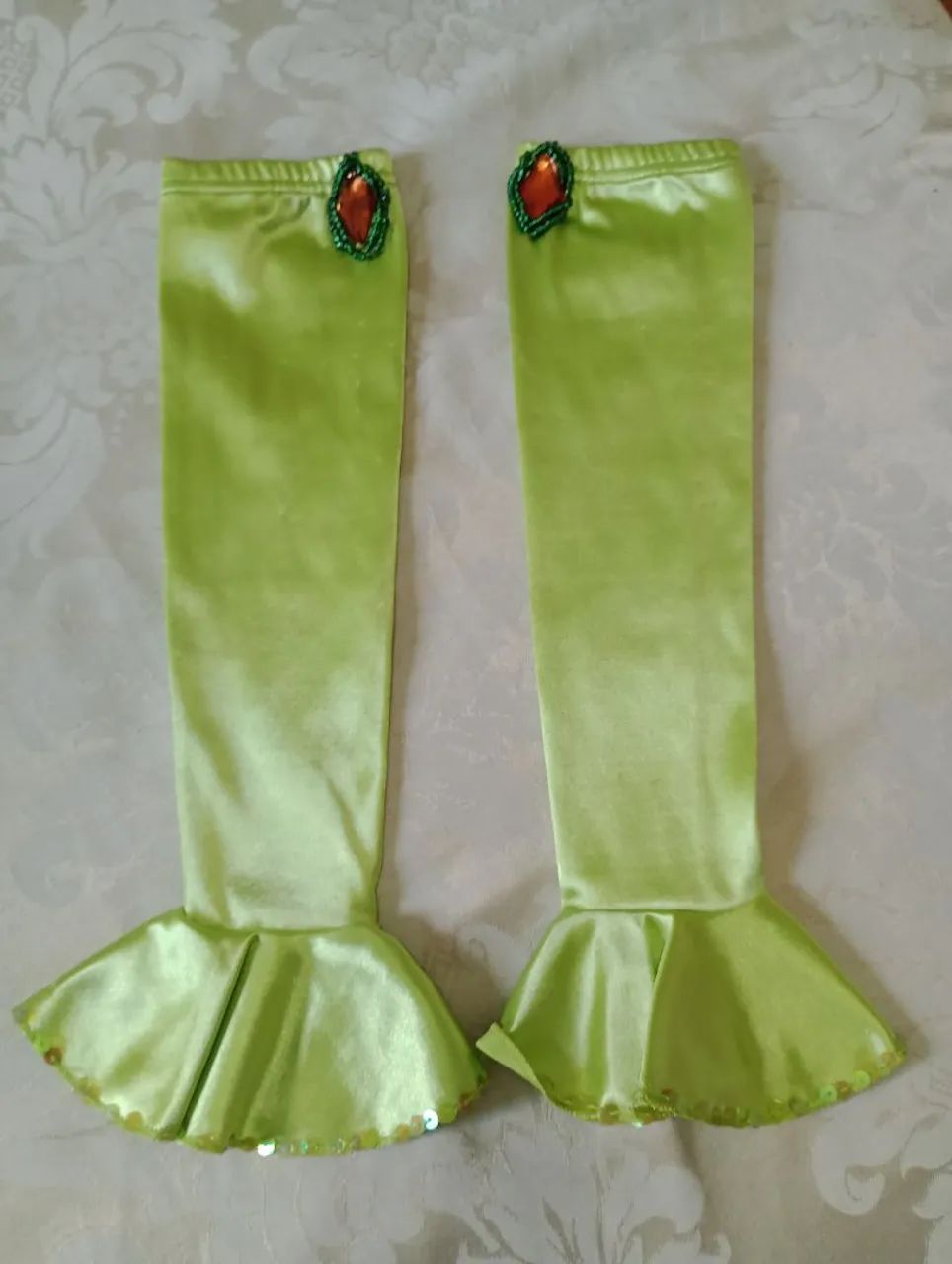 Traje de dança do ventre verde e vermelho  - Foto 5