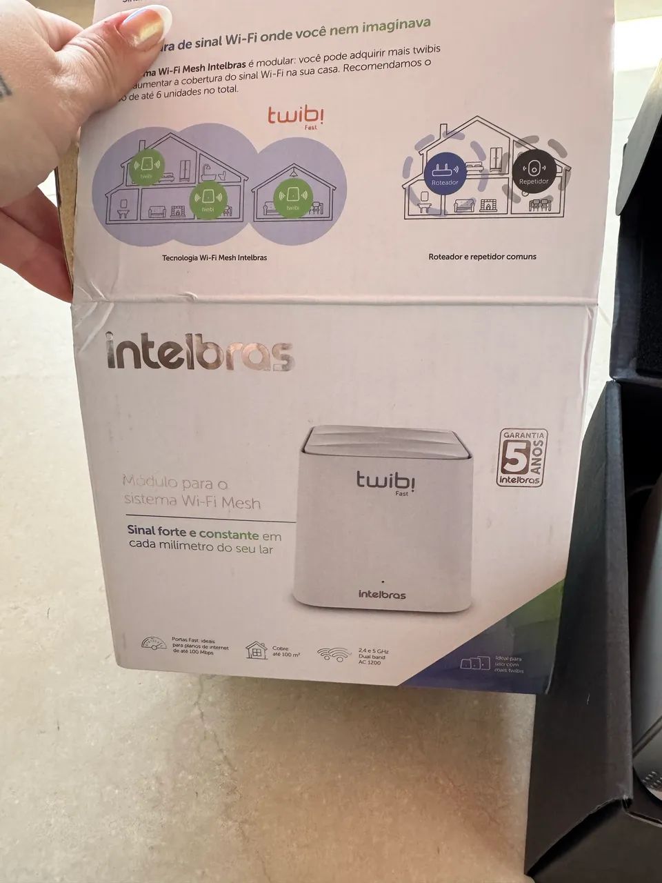 Kit 2x Intelbras Twibi Fast Wi-Fi Mesh - na caixa - Foto 4