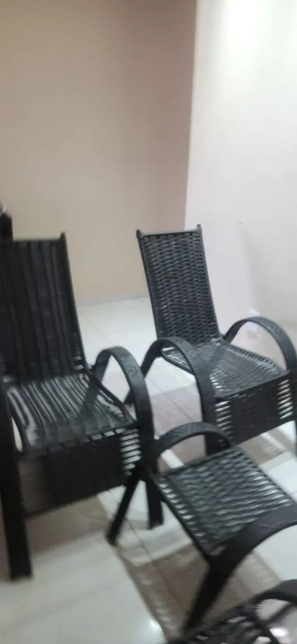 Conjunto Área Externa: 4 Cadeiras + Centro - Excelente Estado - Foto 3