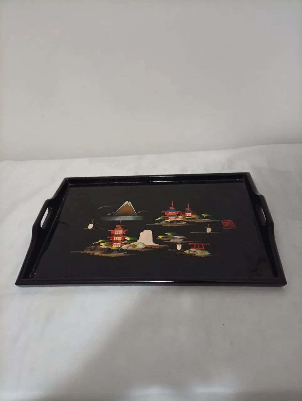 Bandeja Japonesa de Madeira Laqueada  - Foto 5