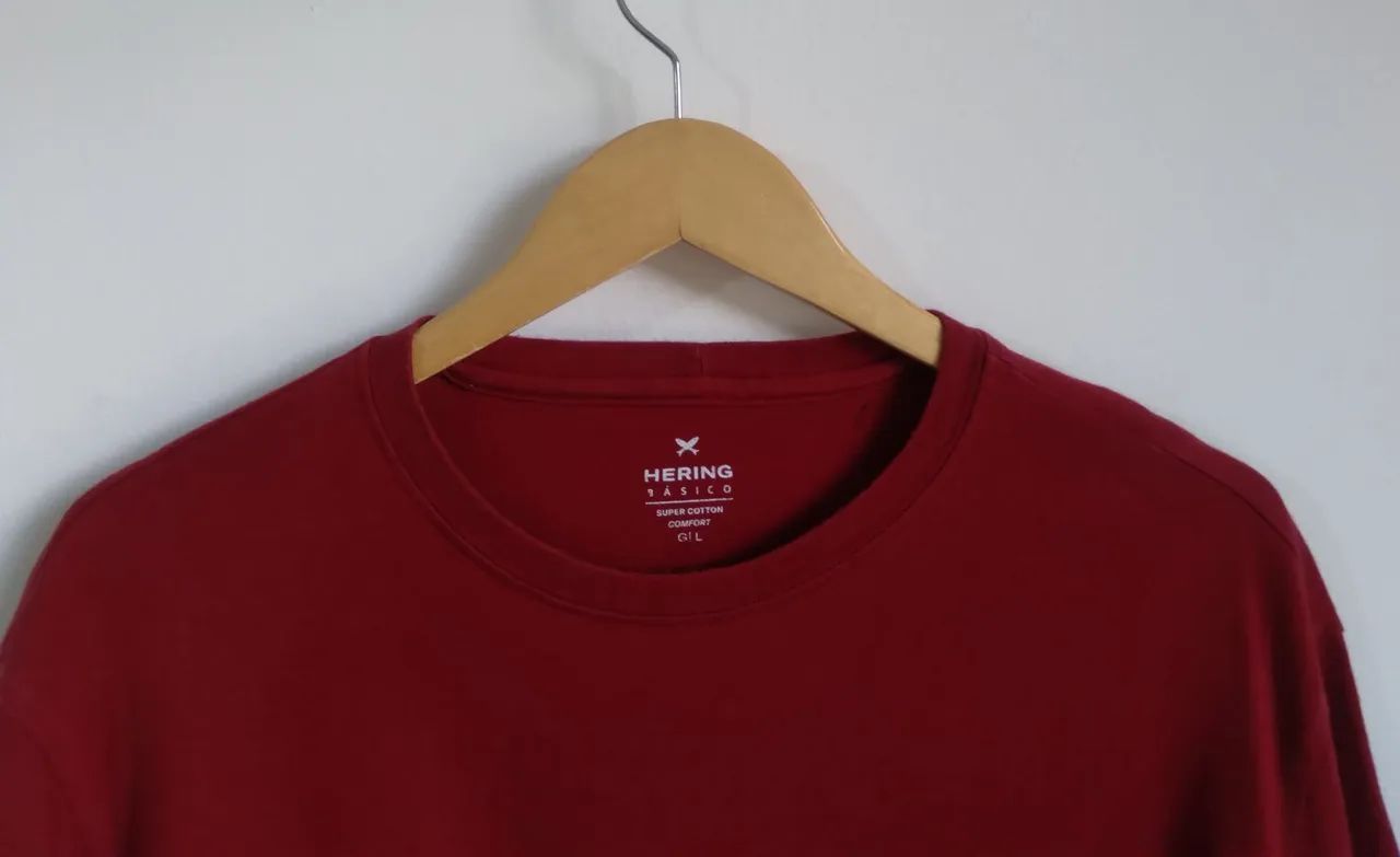 Camiseta Bordô Hering Tam G - Foto 5