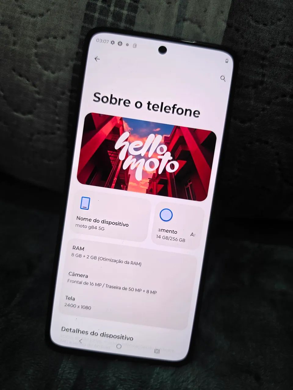 vendo  moto g84 5g com nfc 256gb  - Foto 2