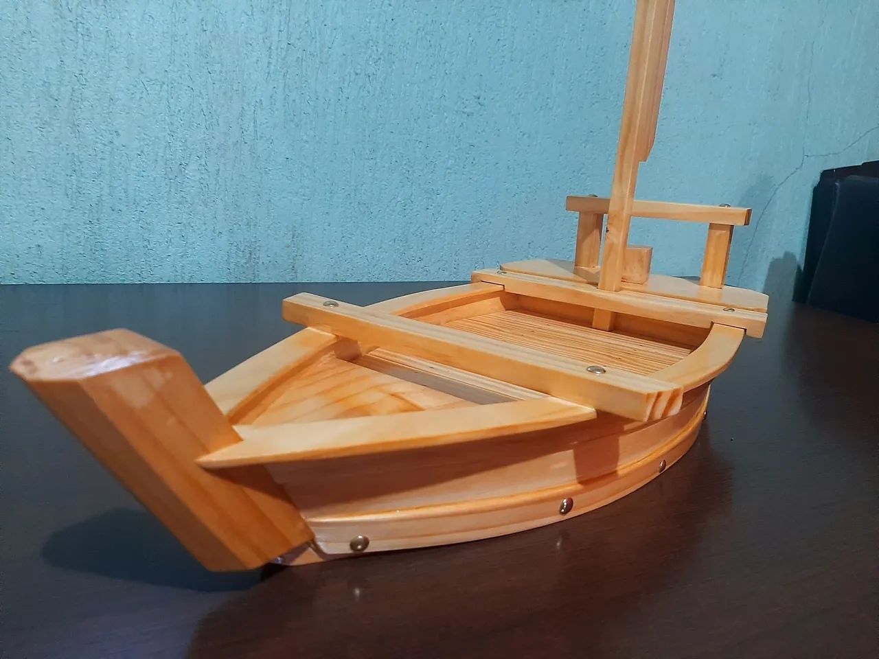 Barco de madeira para sushi  - Foto 3