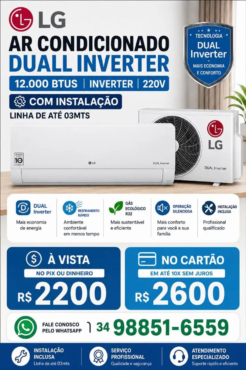 Ar condicionado 12000 BTUs 