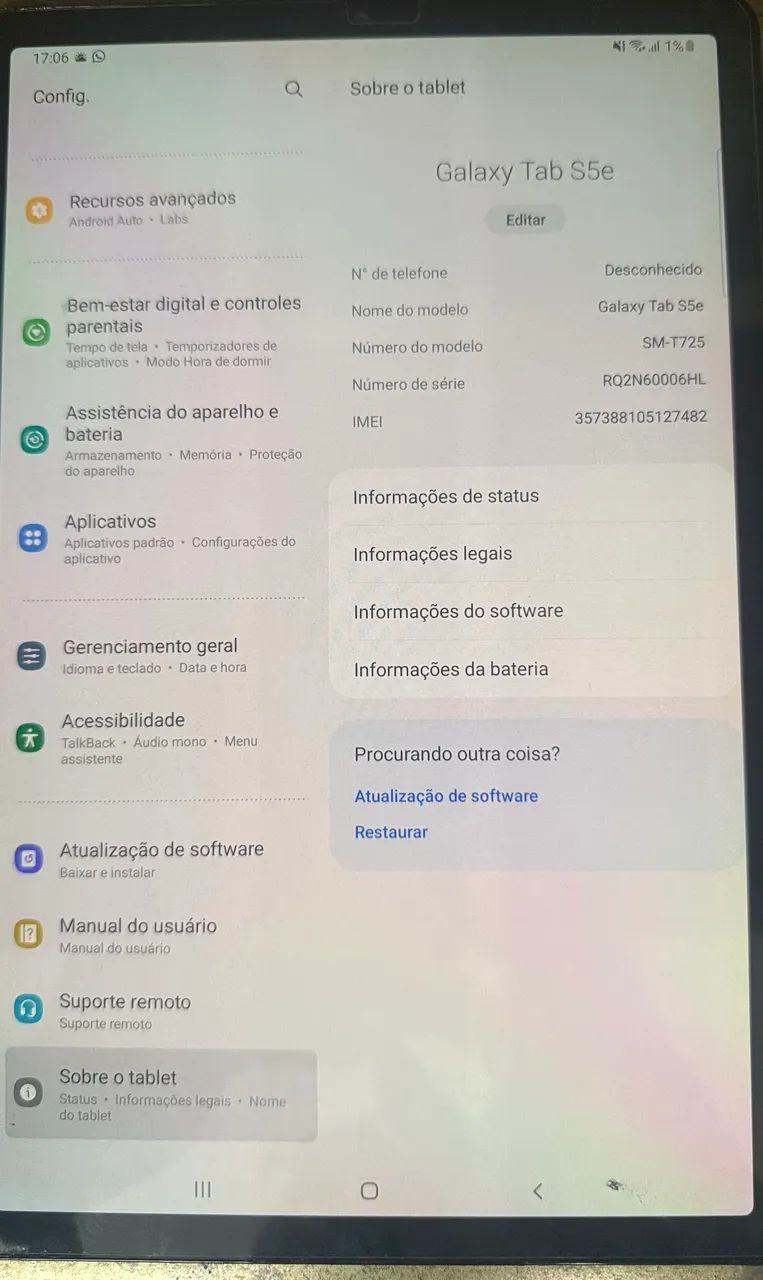 Samsung Galaxy Tab S5e - SM-T725 + Capa - Foto 4
