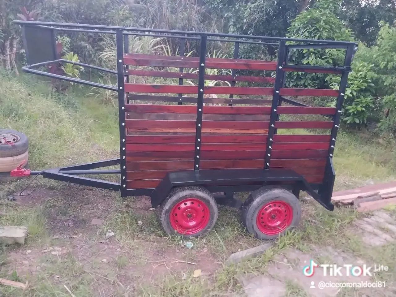 Vende-se carroça pra cavalo  2 eixo com placa  - Foto 3