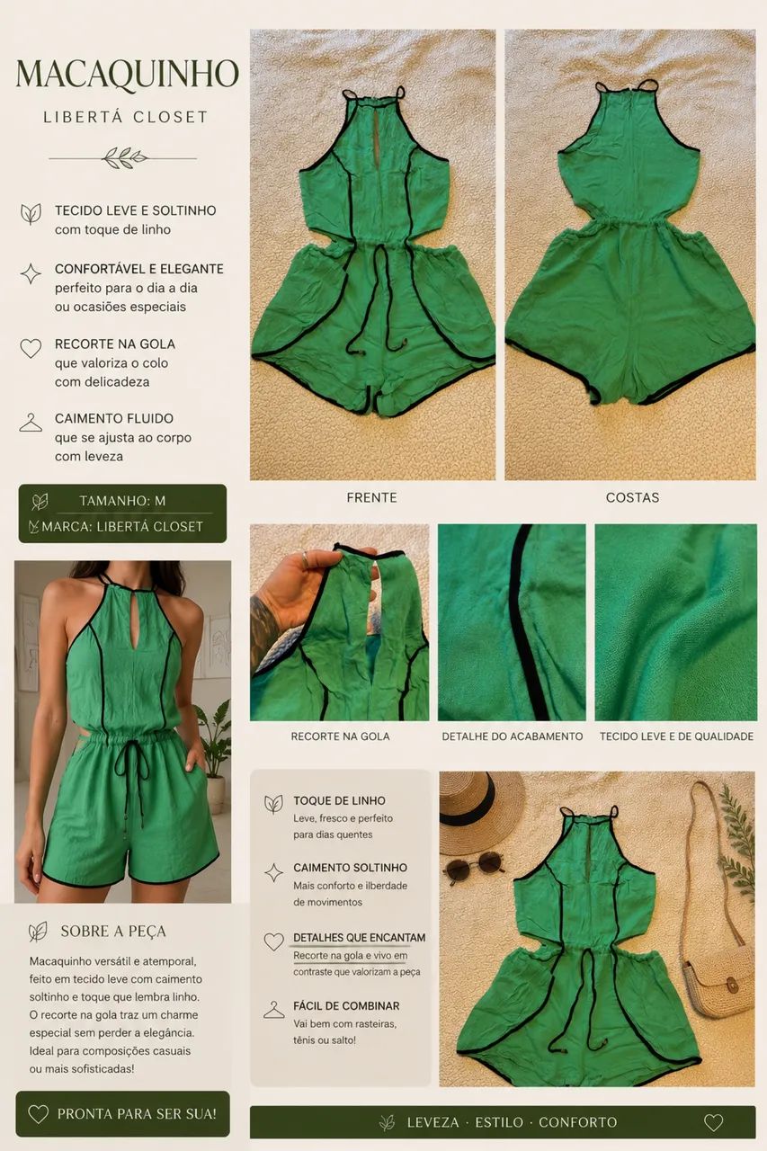 Macaquinho verde - Libertá Closet  M
