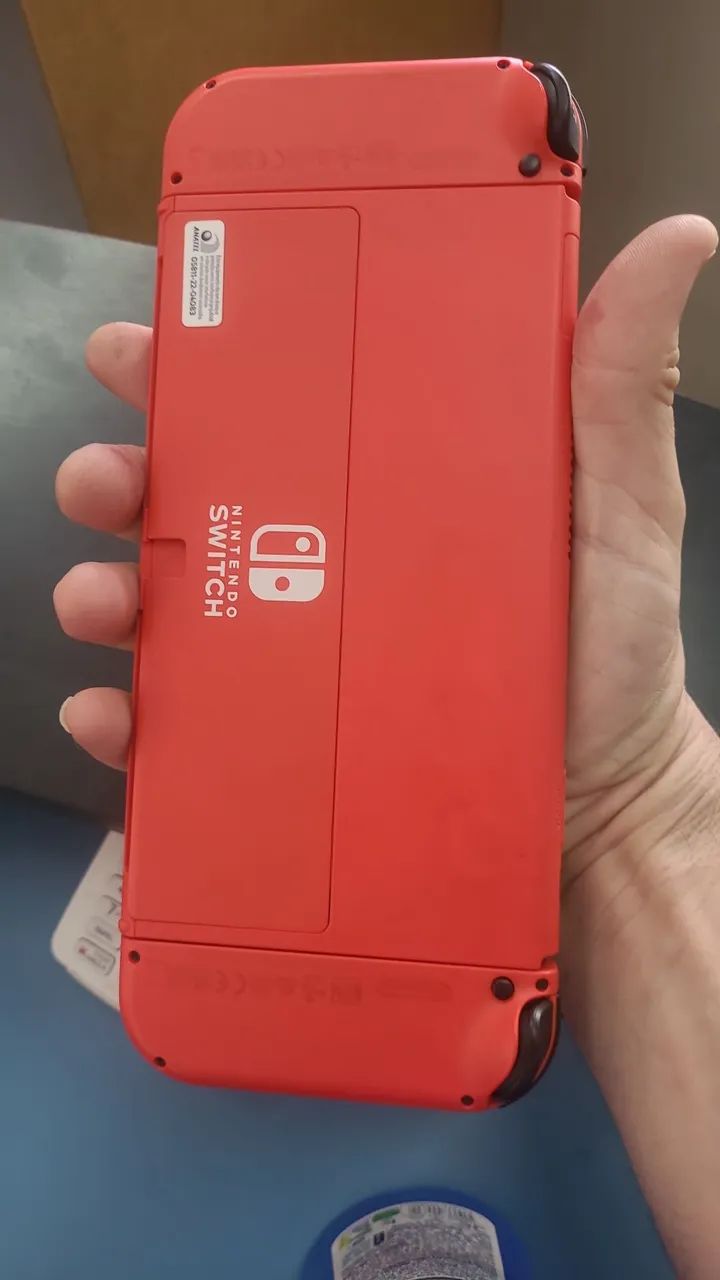 nintendo switch oled destravado sd 128gb red edition - Foto 2