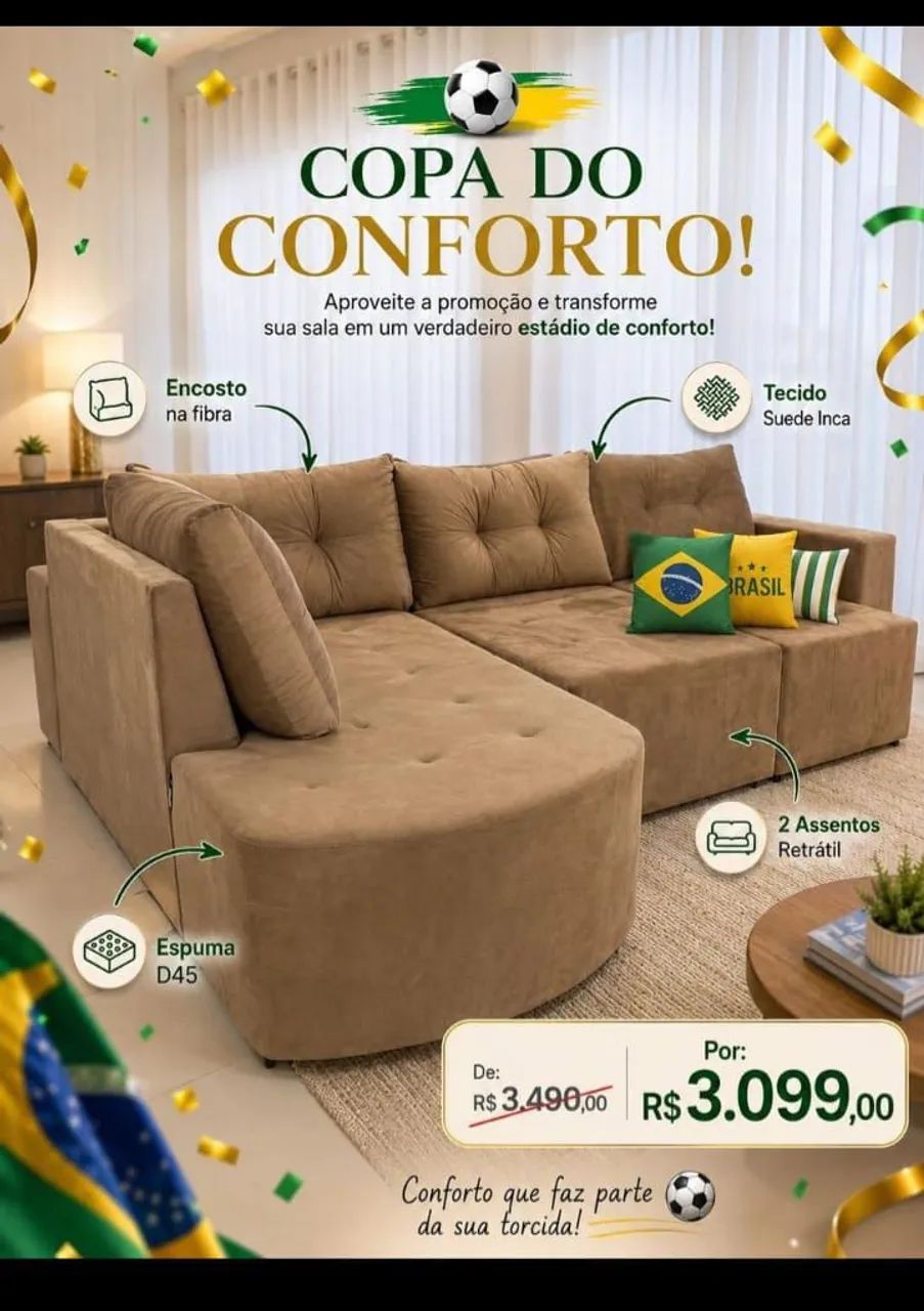 Sofá conforto na promoção,pagamento no ato da entrega 