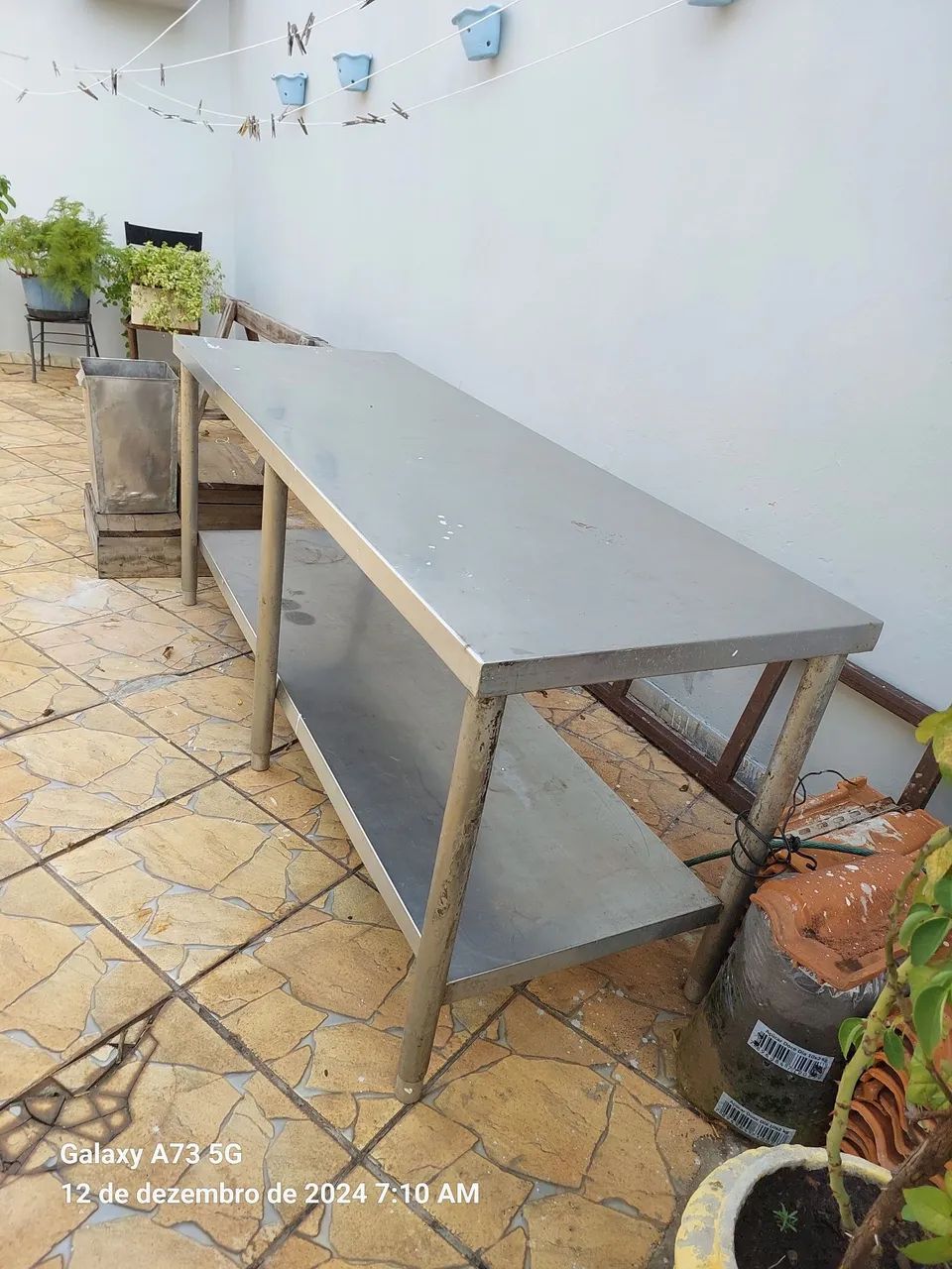 mesa inox usada excelente 