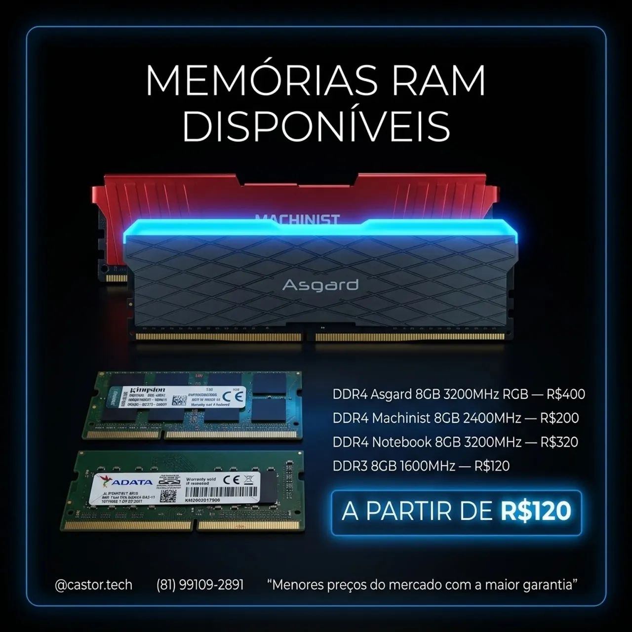 Memoria ddr4, ddr3 (com garantia) - Foto 2