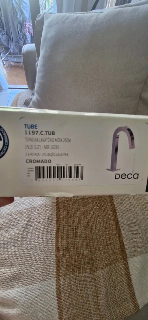 Torneira Deca Tube 1197 C Tub Cromada De Bancada Cor Chrome NOVO - Foto 4