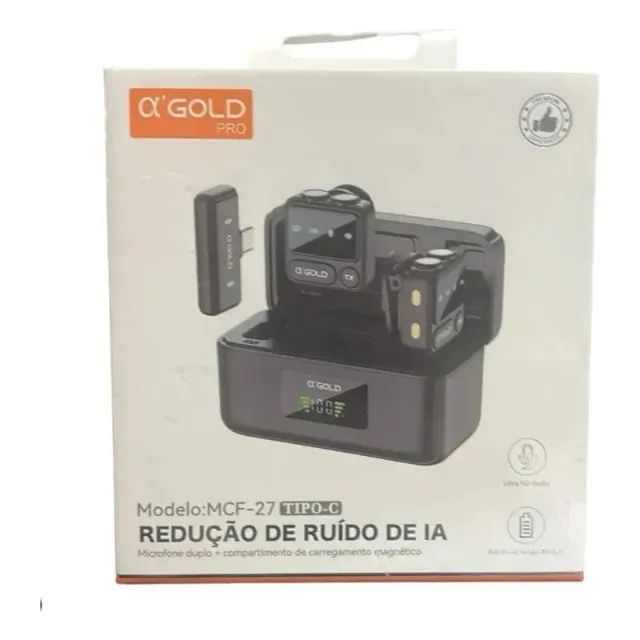 Microfone Lapela Tipo C MCF-27 Gold PRO - Foto 3