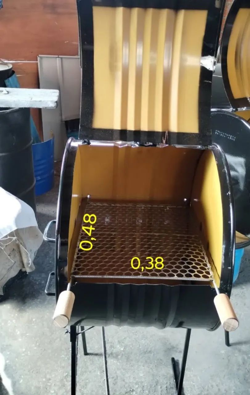 Churrasqueira a bafo - meio tambor 