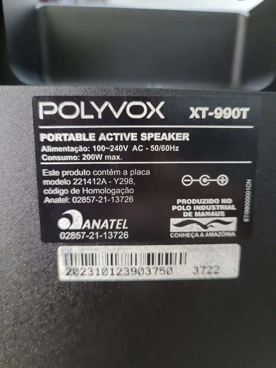 Caixa de Som Polyvox XT990T - 2000W, BT 5.3, Full LED + Microfone - Foto 4