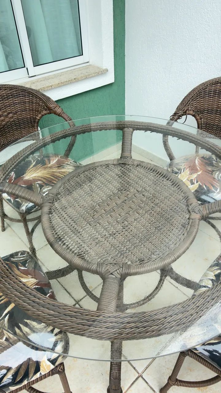 Mesa de Vime e 4 cadeiras - Foto 3