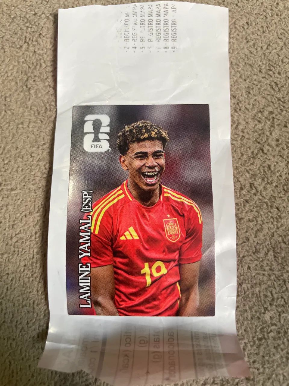 Figurinha da copa 2026