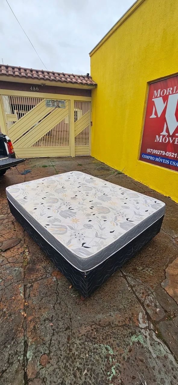 cama box casal padrão base e colchão espuma D45 ENTREGA GRÁTIS  - Foto 3