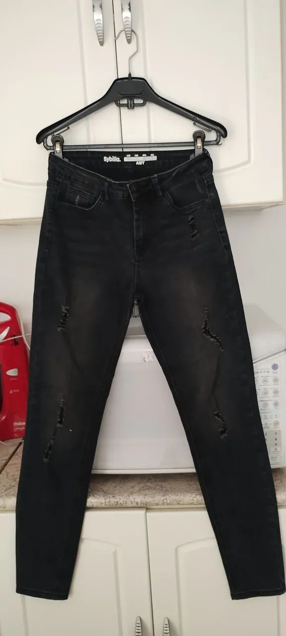 Calça Jeans feminina Importada Sybilla destroyed 36 - Foto 3