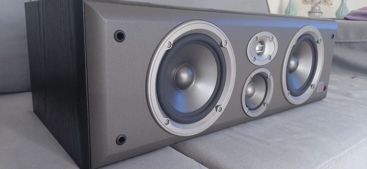 Conjunto de caixas frontais Jbl N28 SII e central Jbl Ec 35 - Foto 5