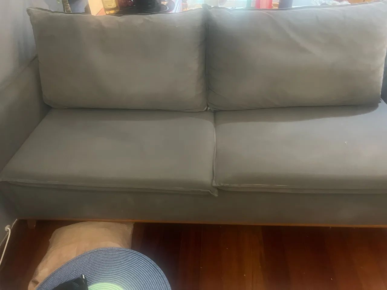 Sofá de 3 lugares fixo cinza - Foto 3