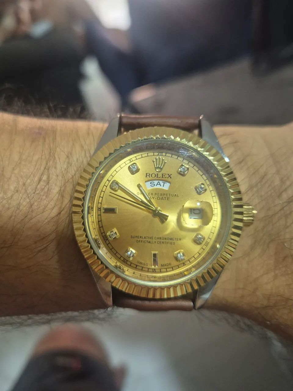 Relógio  DAY-DATE  À QUARTZ   -   FUNCIONANDO PERFEITAMENTE - Foto 3
