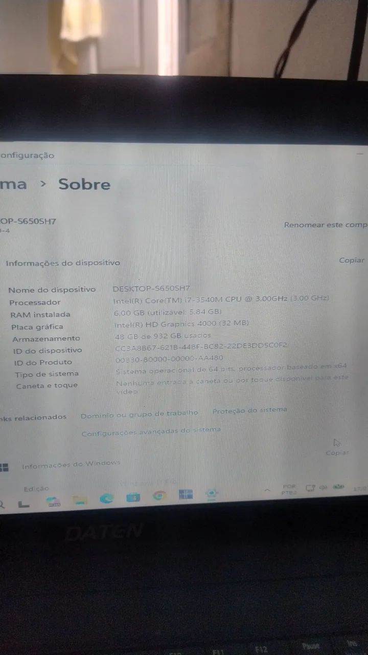 Notebook i7 top com placa integrada  - Foto 2